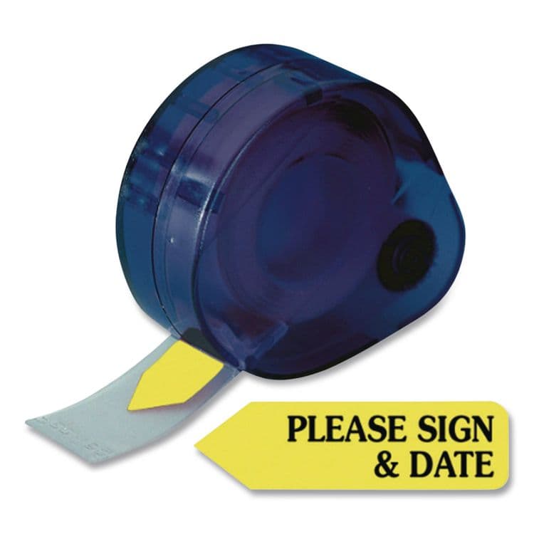 REDI-TAG CORPORATION Arrow Message Page Flag Refills, "Please Sign and Date", Yellow, 120/Roll, 6 Rolls (RTG91032) thumbnail 3