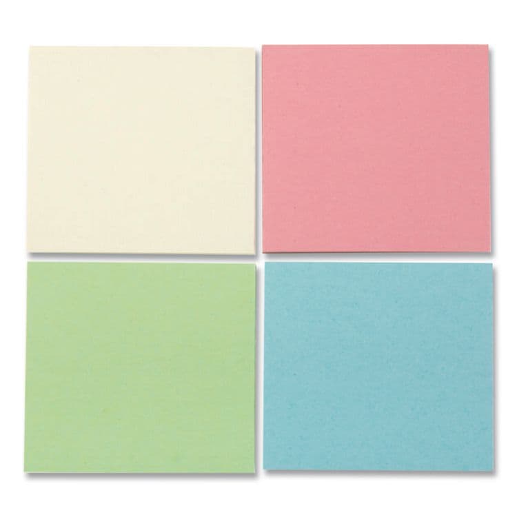 REDI-TAG CORPORATION 100% Recycled Self-Stick Notes, 3" x 3", Assorted Pastel Colors, 100 Sheets/Pad, 12 Pads/Pack (RTG26704) thumbnail 3
