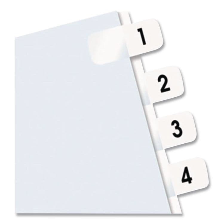 REDI-TAG CORPORATION Legal Index Tabs, Preprinted Numeric: 1 to 10, 1/12-Cut, White, 0.44" Wide, 104/Pack (RTG31001) thumbnail 2