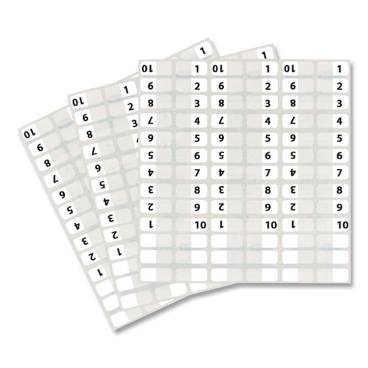 REDI-TAG CORPORATION Legal Index Tabs, Preprinted Numeric: 1 to 10, 1/12-Cut, White, 0.44" Wide, 104/Pack (RTG31001) thumbnail 4