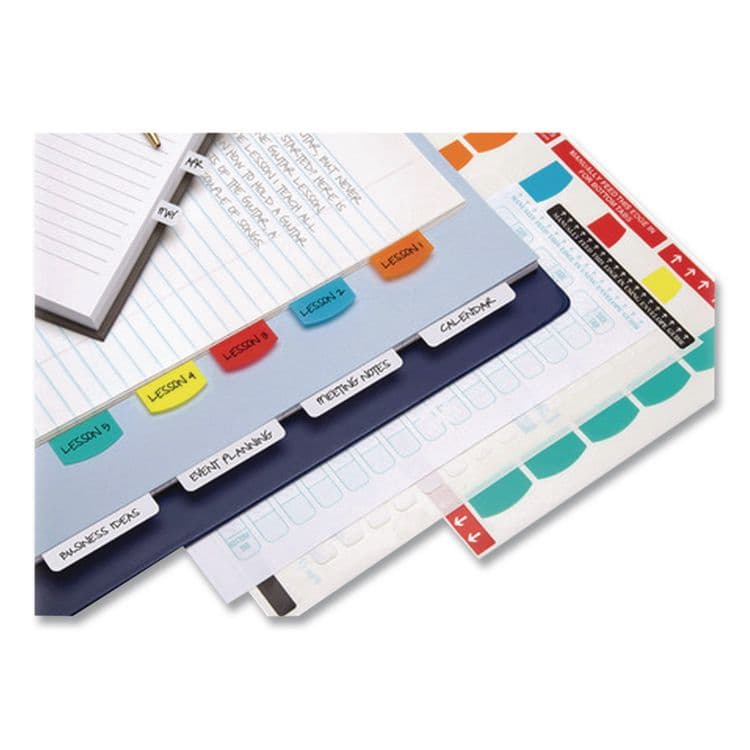 REDI-TAG CORPORATION Inkjet Printable Index Tabs, 1/5-Cut, Assorted Colors, 1.13" Wide, 375/Pack (RTG39020) thumbnail 4