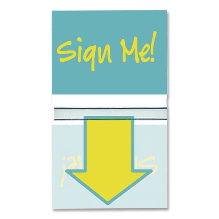 REDI-TAG CORPORATION Pop-Up Fab Page Flags w/Dispenser, "Sign Me!", Red/Orange, Teal/Yellow, 100/Pack (RTG72038) thumbnail 3
