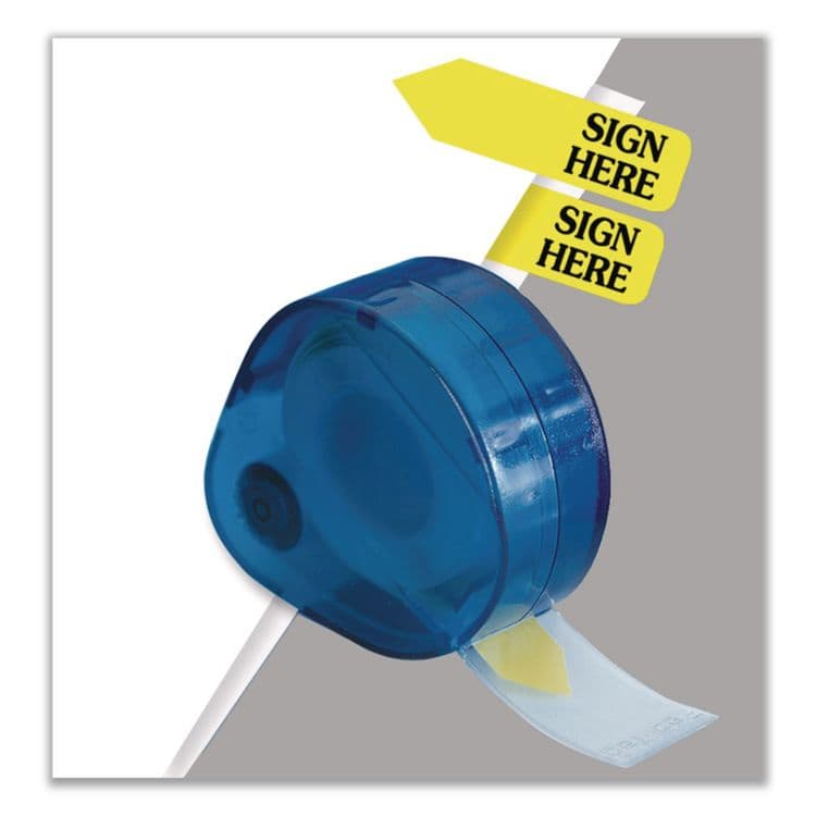 REDI-TAG CORPORATION Arrow Message Page Flags in Dispenser, "Sign Here", Yellow, 120 Flags/Pack (RTG81014) thumbnail 4