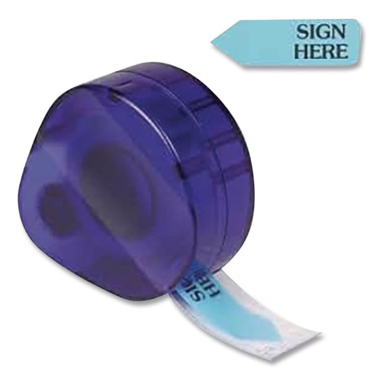REDI-TAG CORPORATION Arrow Message Page Flags in Dispenser, "Sign Here", Blue, 120 Flags/Dispenser (RTG81034) thumbnail 4