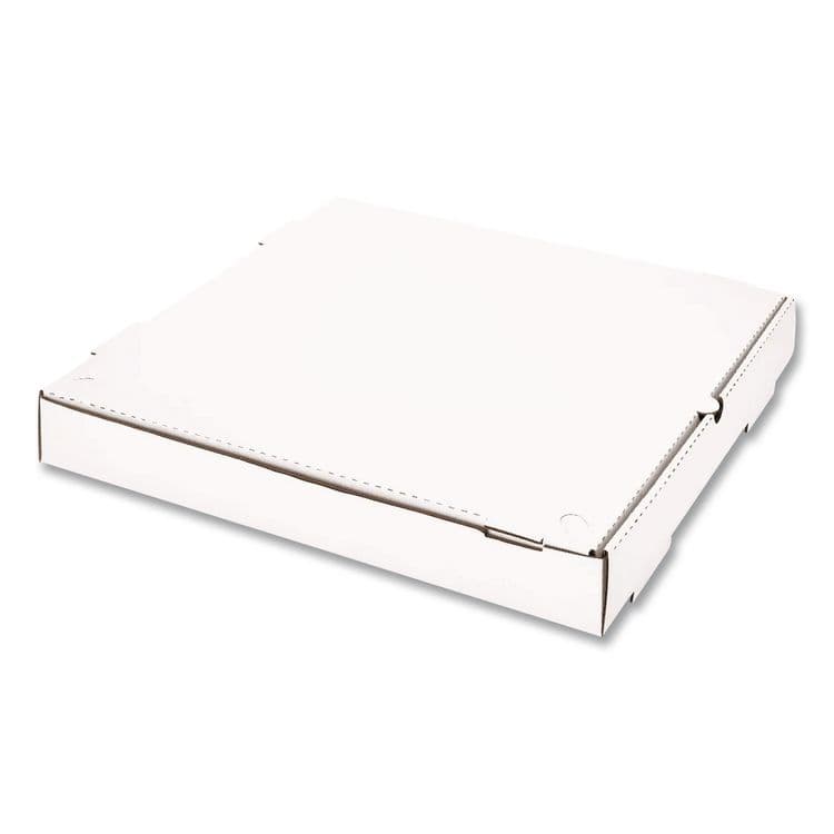 KARAT BY LOLLICUP Corrugated Pizza Boxes, 16 x 16 x 1.97, White/Brown, 50/Carton (KRTFPPBF16W)