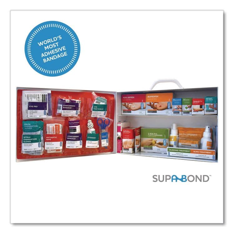 AERO HEALTHCARE 80 Series Class A 2-Shelf First Aid Cabinet - Meds, 80 Person, 479 Pieces, Metal Case (AOHSF80AMT) thumbnail 2