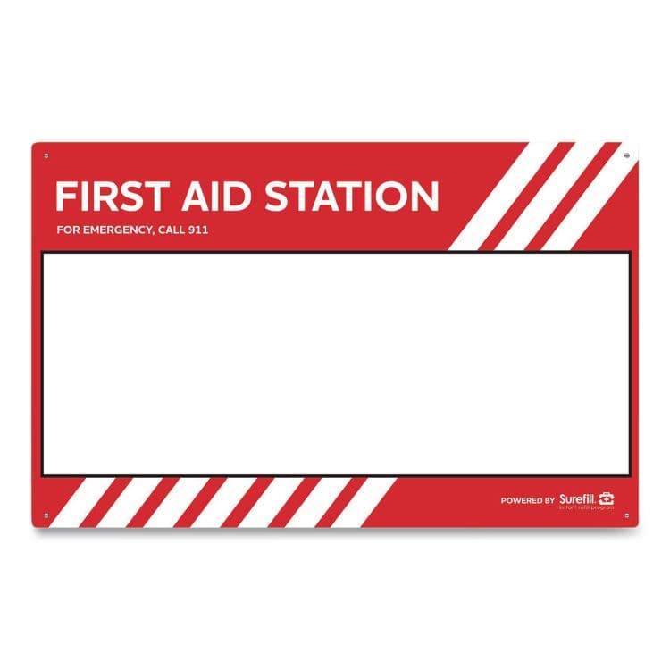 AERO HEALTHCARE First Aid Station - Empty Backboard, Plastic (AOHSFFAS03R)