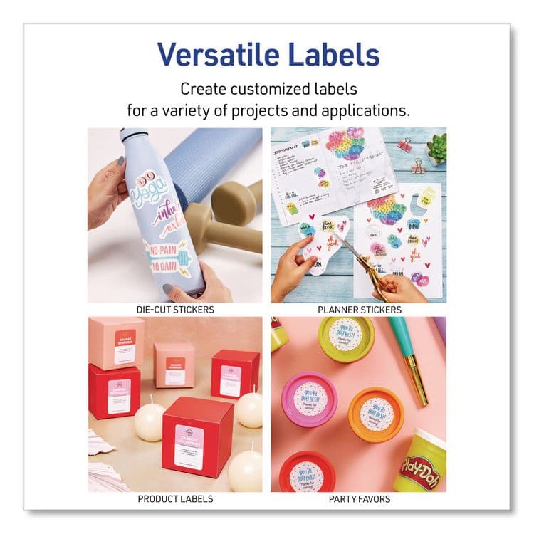 AVERY PRODUCTS CORPORATION Multipurpose Sticker Project Paper, Inkjet, 8.5 x 11, 15 Sheets/Pack (AVE3383) thumbnail 4
