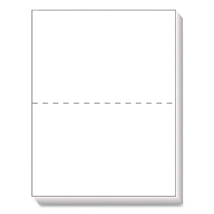 TOPS BUSINESS FORMS Blank Cut Sheets for 2-Up W-2 and 1099 Tax Forms, 84 Bright, Perforated at 5.5", 20 lb Bond Weight, 8.5 x 11, White, 500/Ream (TOP05020) thumbnail 4