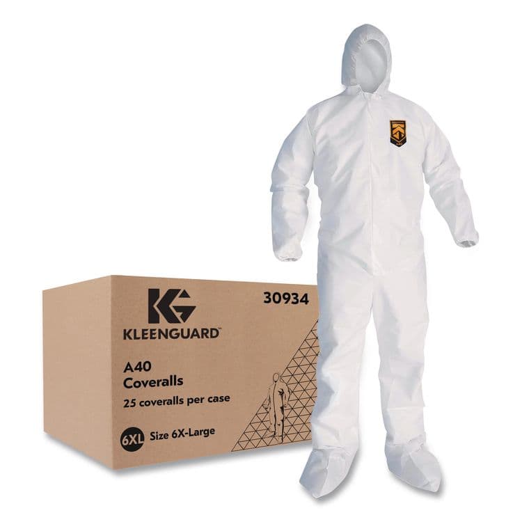 ANSELL LIMITED KleenGuard A40 Coveralls, 6X-Large, White, 25/Carton (ANS30934)