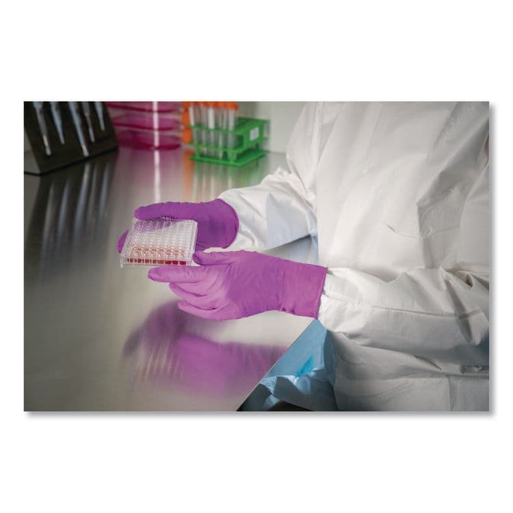 KIMBERLY-CLARK PROFESSIONAL Polaris Nitrile Exam Gloves, AQL 0.65, X-Small, 7.5 mil Thick, 12" Long, Dark Magenta, 50/Box, 10 Boxes/Carton (ANS62760) thumbnail 3