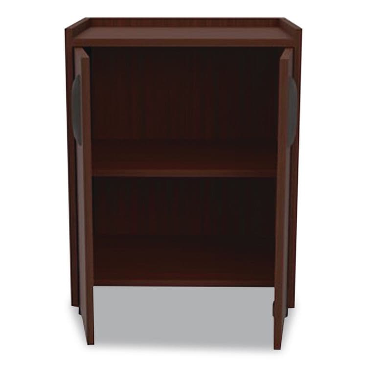 SAFCO PRODUCTS Mobile Refreshment Center, Engineered Wood, 3 Shelves, 23" x 18" x 31", Mahogany (SAF8953MH) thumbnail 2