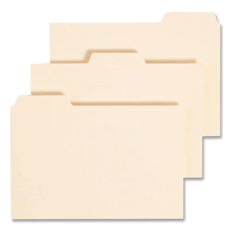 SMEAD MANUFACTURING CO. Recycled Blank Top Tab File Guides, 1/3-Cut Top Tab, Blank, 8.5 x 11, Manila, 100/Box (SMD50134) thumbnail 2