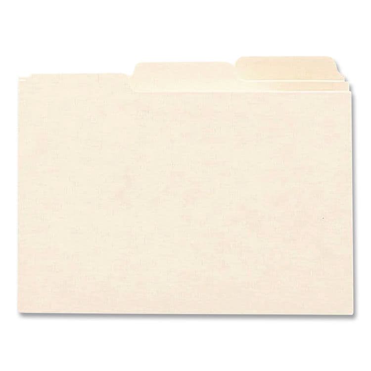 SMEAD MANUFACTURING CO. Recycled Blank Top Tab File Guides, 1/3-Cut Top Tab, Blank, 8.5 x 11, Manila, 100/Box (SMD50134) thumbnail 4
