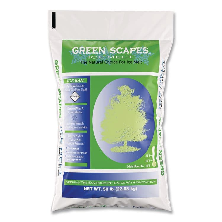 SCOTWOOD INDUSTRIES Green Scapes Ice Melt, 50 lb Bag, 50/Pallet (SCW50BGREENPLT)