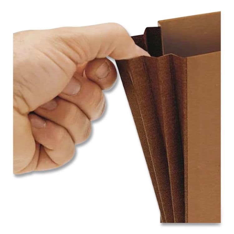 SMEAD MANUFACTURING CO. Classic Expanding Wallets, 3.5" Expansion, 1 Section, Elastic Cord Closure, Check Size, Redrope (SMD71350) thumbnail 2