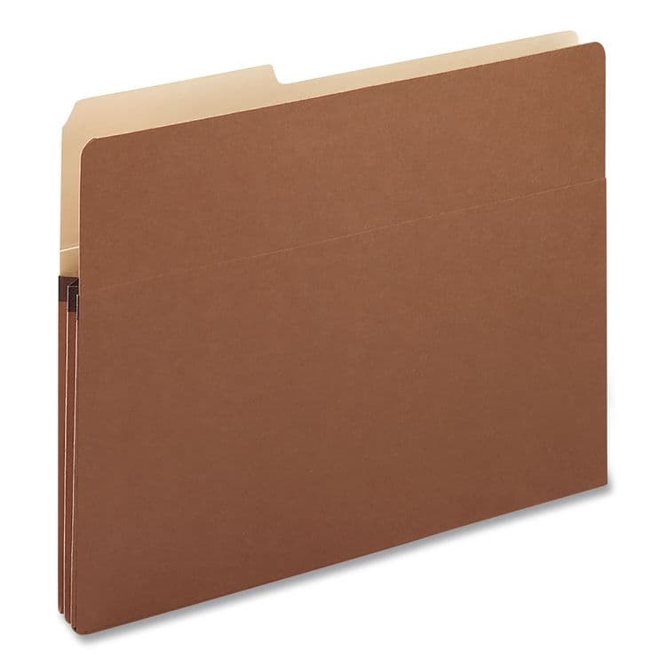 SMEAD MANUFACTURING CO. Redrope Drop Front File Pockets with 2/5-Cut Guide Height Tabs, 1.75" Expansion, Letter Size, Redrope, 25/Box (SMD73085) thumbnail 2