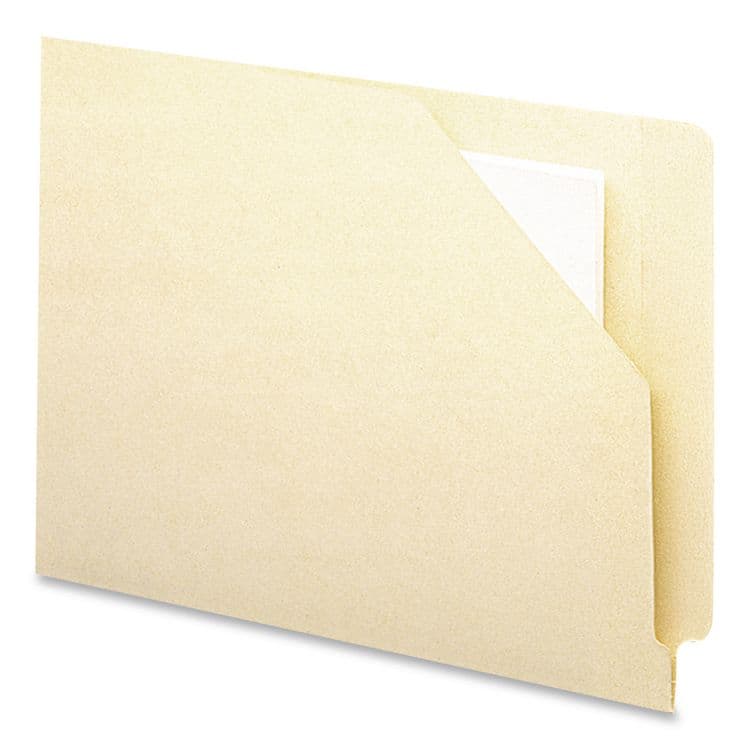 SMEAD MANUFACTURING CO. End Tab File Jacket with Antimicrobial Product Protection, Shelf-Master Reinforced Straight Tab, Letter Size, Manila, 100/Box (SMD75715)