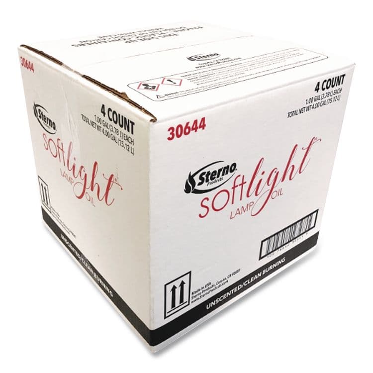 STERNO GROUP Soft Light Liquid Wax Lamp Oil, Clear, 1 gal Bottle, 4/Carton (STE30644) thumbnail 4