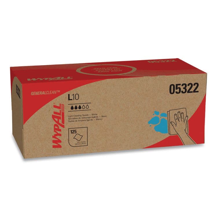 KIMBERLY CLARK L10 Towels POP-UP Box, 1-Ply, 12 x 10.25, White, 125/Box, 18 Boxes/Carton (KCC05322)