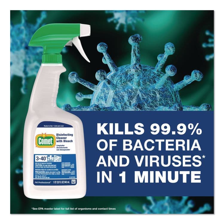 PROCTER & GAMBLE Disinfecting Cleaner with Bleach, Fresh Scent, 32 oz Bottles, 8 Bottles and 2 Trigger Sprayers/Carton (PGC30314CT) thumbnail 3