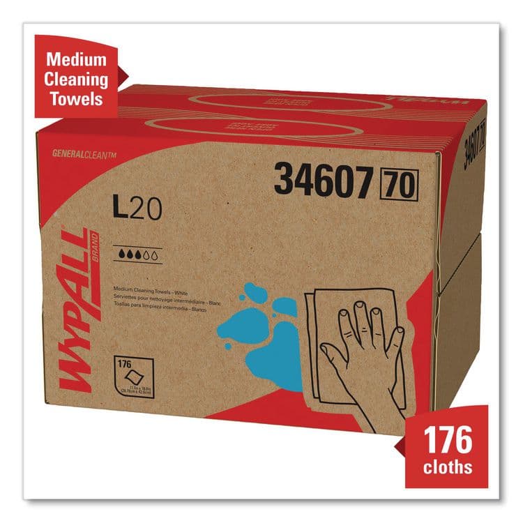 KIMBERLY CLARK L20 Towels, BRAG Box, 11.1 x 16.8, Unscented, White, 176/Box (KCC34607) thumbnail 3