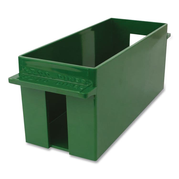 CONTROLTEK Extra-Capacity Coin Tray, Accommodates $200 in Dimes, 10.5" x 4.75" x 5", Green (CNK560166) thumbnail 3