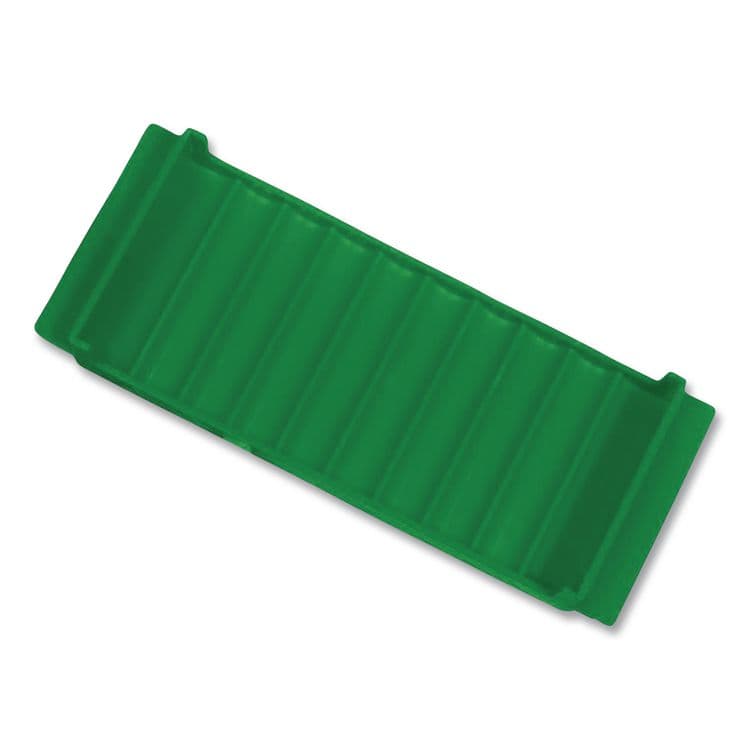 CONTROLTEK Stackable Plastic Coin Tray, Accommodates $50 in Dimes, 3.75" x 11.5" x 1.5", Green (CNK560562EA) thumbnail 3