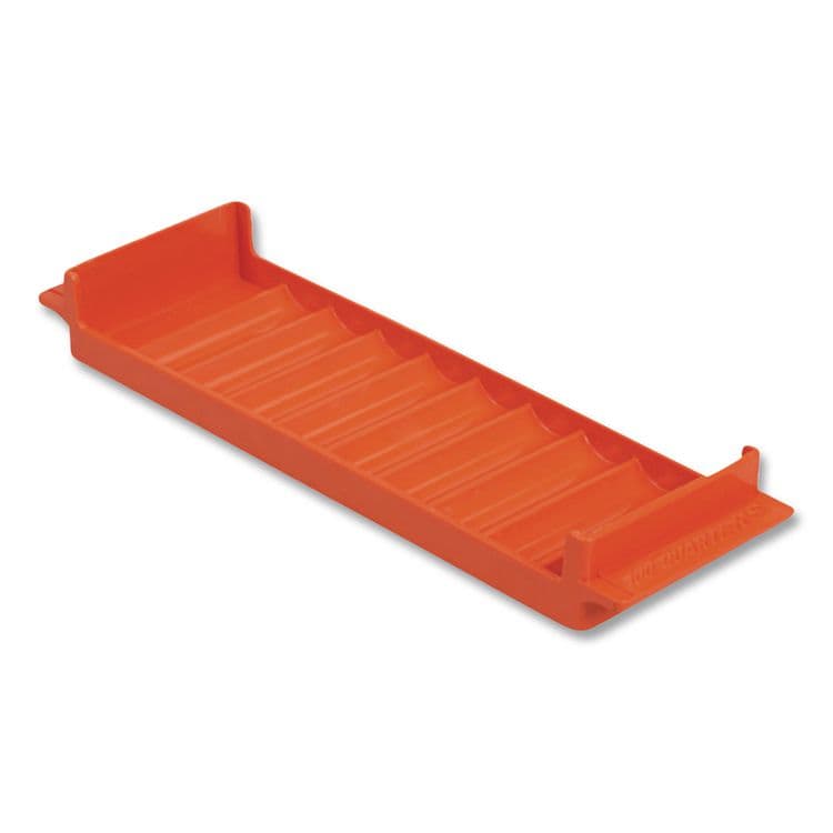 CONTROLTEK Stackable Plastic Coin Tray, Accommodates $100 in Quarters, 3.75" x 11.5" x 1.5", Orange (CNK560563EA) thumbnail 3