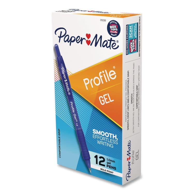 SANFORD Profile Gel Pen, Retractable, Bold 1 mm, Blue Ink, Translucent Blue Barrel, Dozen (PAP2102161)