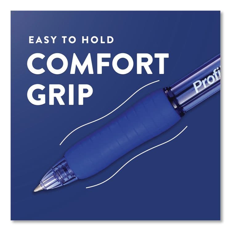 SANFORD Profile Gel Pen, Retractable, Bold 1 mm, Blue Ink, Translucent Blue Barrel, Dozen (PAP2102161) thumbnail 3