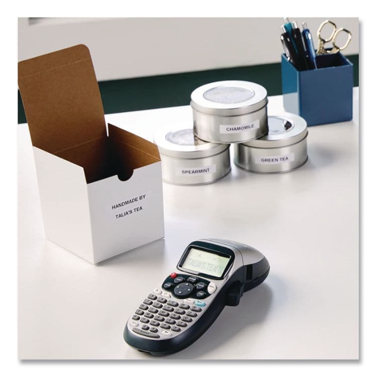 DYMO LetraTag Plastic Label Tape Cassette, 0.5" x 13 ft, White, 6/Pack (DYM2050823) thumbnail 3