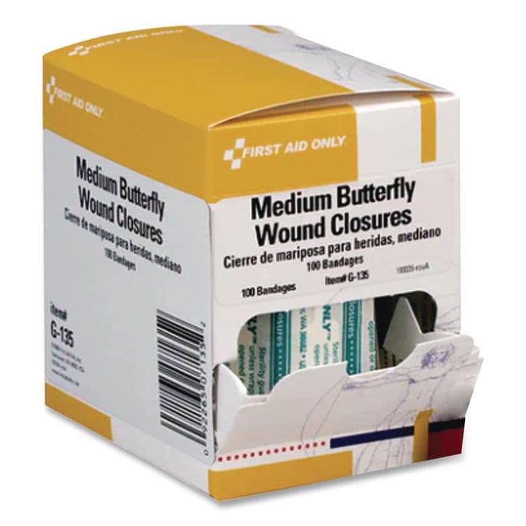 FIRST AID ONLY, . Butterfly Wound Closures, 0.38 x 1.75, 100/Box (FAOG135) thumbnail 4
