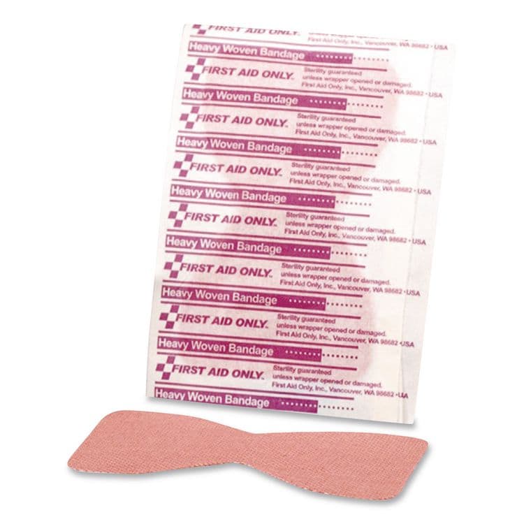 FIRST AID ONLY, . Heavy Woven Adhesive Bandages, Fingertip, 1.75 x 3, 25/Box (FAOG163) thumbnail 2