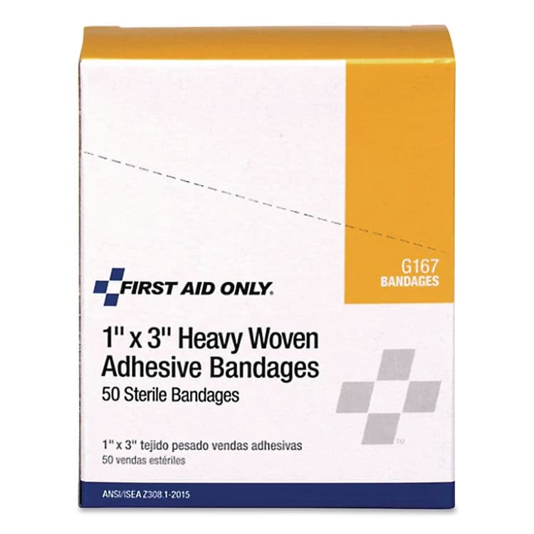 FIRST AID ONLY, . Heavy Woven Adhesive Bandages, Strip, 1 x 3, 50/Box (FAOG167) thumbnail 4