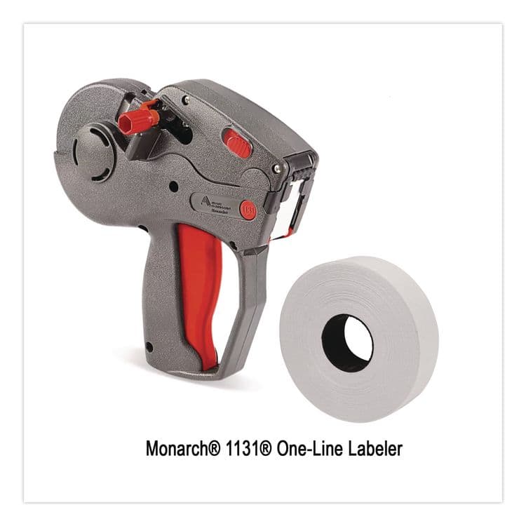 CONSOLIDATED STAMP One-Line Pricemarker Labels, White, 2,500 Labels/Roll (GRV098612) thumbnail 3