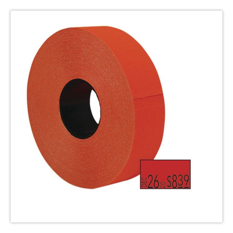 CONSOLIDATED STAMP One-Line Pricemarker Labels, Red, 2,500 Labels/Roll (GRV098613) thumbnail 4