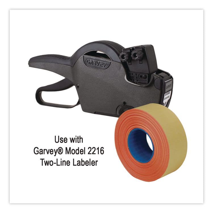 CONSOLIDATED STAMP Two-Line Pricemarker Labels, Red, 1,000 Labels/Roll, 3 Rolls/Pack (GRV098619) thumbnail 3