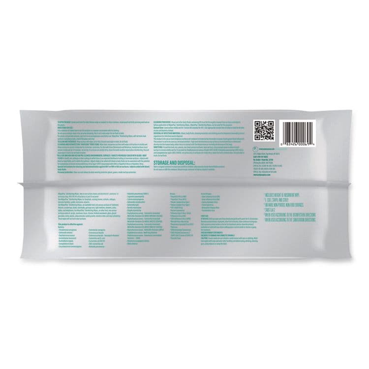 CFS BRANDS WipesPlus Disinfecting Surface Wipes, Flat Pack, 1-Ply, 7 x 8, Lemon Scent, White (CFS37701EA) thumbnail 2