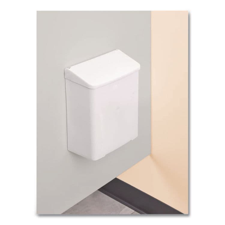 IMPACT PRODUCTS, LLC Enamel Feminine Napkin Receptacle, Metal, White (IMP25033000) thumbnail 4