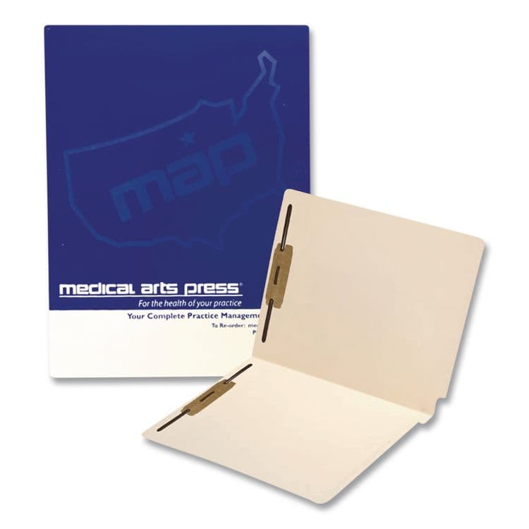 WESTERN STATES ENVELOPE CO Heavy-Duty End Tab Fastener Folder, Straight Tab, Expands 0.75", 2 Fasteners, Letter Size, Manila, 50/Box (MAQ31439)