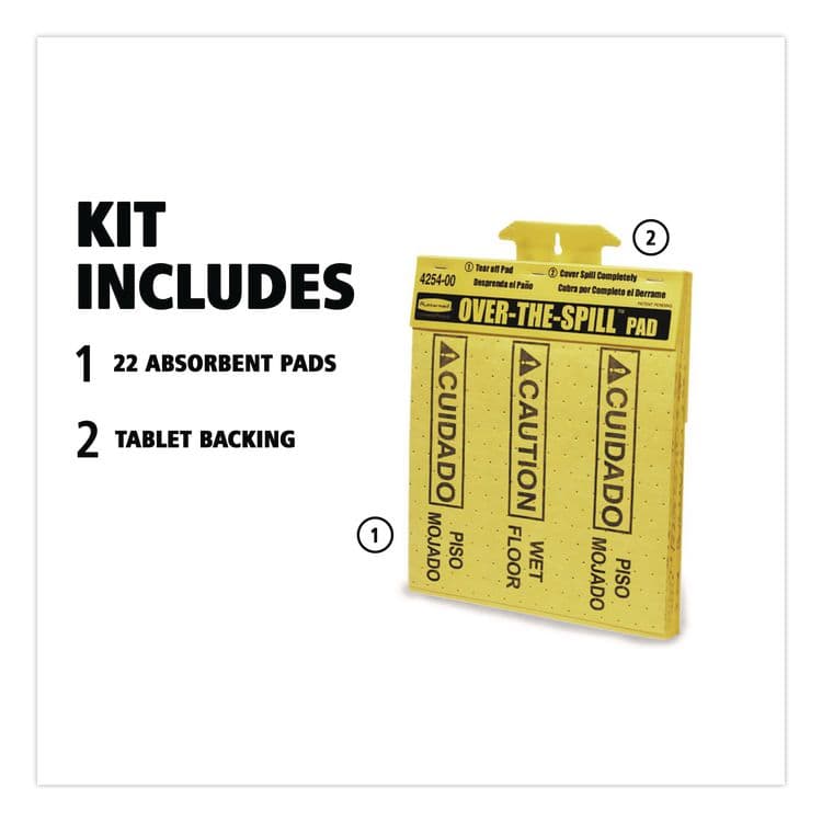 RUBBERMAID COMMERCIAL PROD. Over-The-Spill Pad Tablet, 12 oz, 16.5 x 14, 22/Pack (RCP4254) thumbnail 2