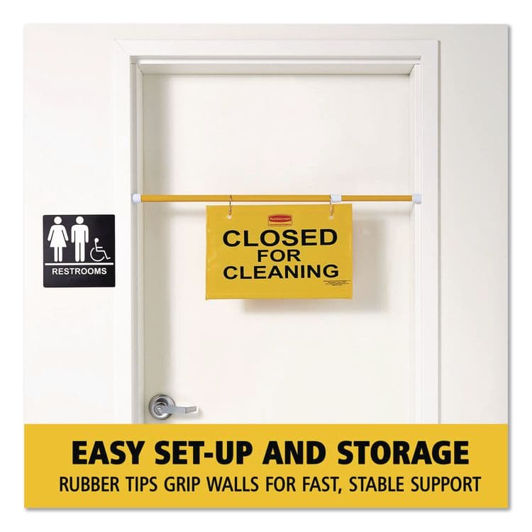 RUBBERMAID COMMERCIAL PROD. Site Safety Hanging Sign, 50 x 1 x 13, Yellow (RCP9S15YEL) thumbnail 3