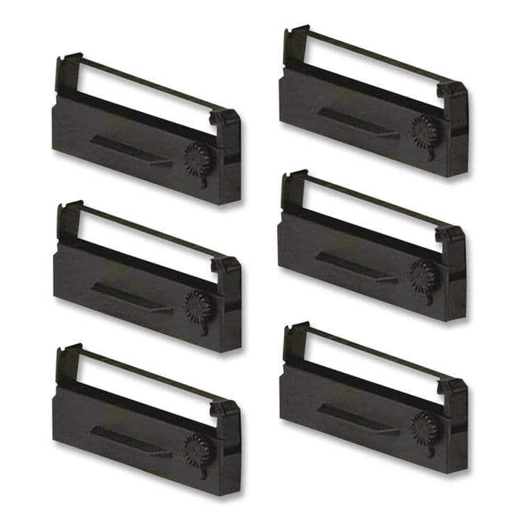 NCR CORP. 900874 Cash Register Ribbon, Black, 6/Box (NCR127035)