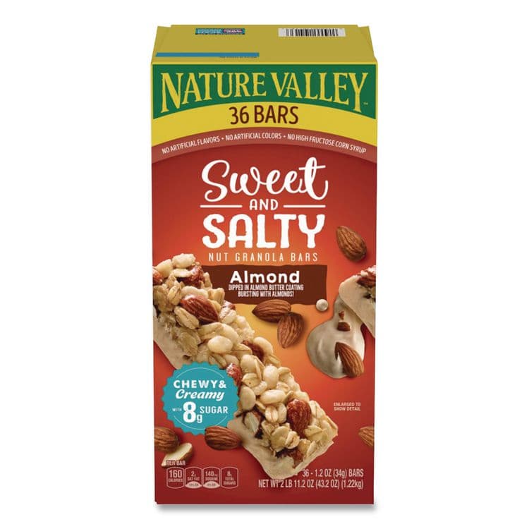 GENERAL MILLS Granola Bars, Sweet and Salty Almond, 1.2 oz Pouch, 36/Box (NVLGEM10413)