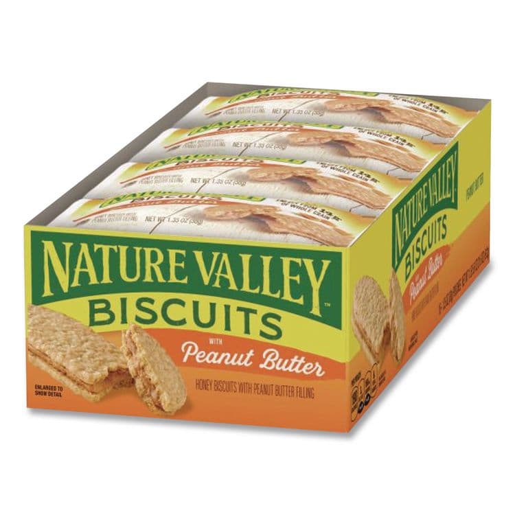 GENERAL MILLS Biscuits, Honey with Peanut Butter, 1.35 oz Pouch, 16/Box (NVLGEM47878) thumbnail 2