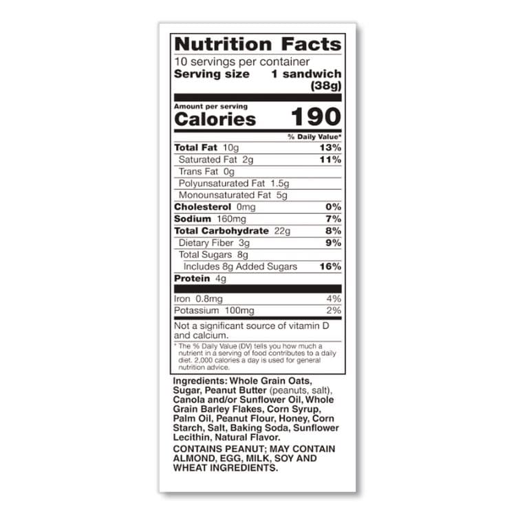 GENERAL MILLS Biscuits, Honey with Peanut Butter, 1.35 oz Pouch, 16/Box (NVLGEM47878) thumbnail 3