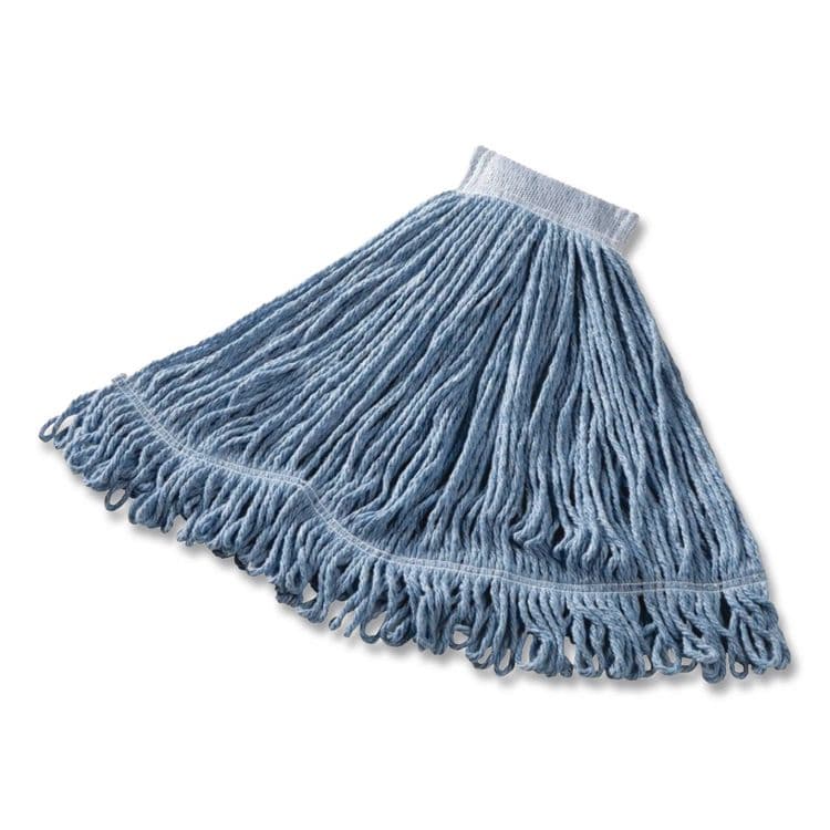 RUBBERMAID COMMERCIAL PROD. Super Stitch Blend Mop Head, Cotton/Synthetic, Large, Blue (RCPD253BLUEA)