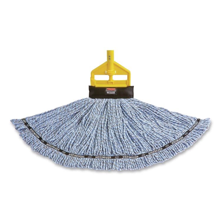 RUBBERMAID COMMERCIAL PROD. Invader Fiberglass Side-Gate Wet-Mop Handle, 60", Gray/Yellow (RCPH146) thumbnail 2