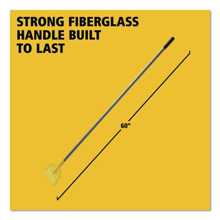 RUBBERMAID COMMERCIAL PROD. Invader Fiberglass Side-Gate Wet-Mop Handle, 60", Gray/Yellow (RCPH146) thumbnail 3